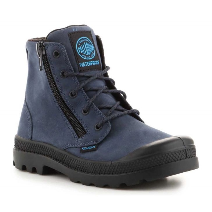 Palladium Pampa Hi Lea Gusset Jr 52744-432 skor blå 1