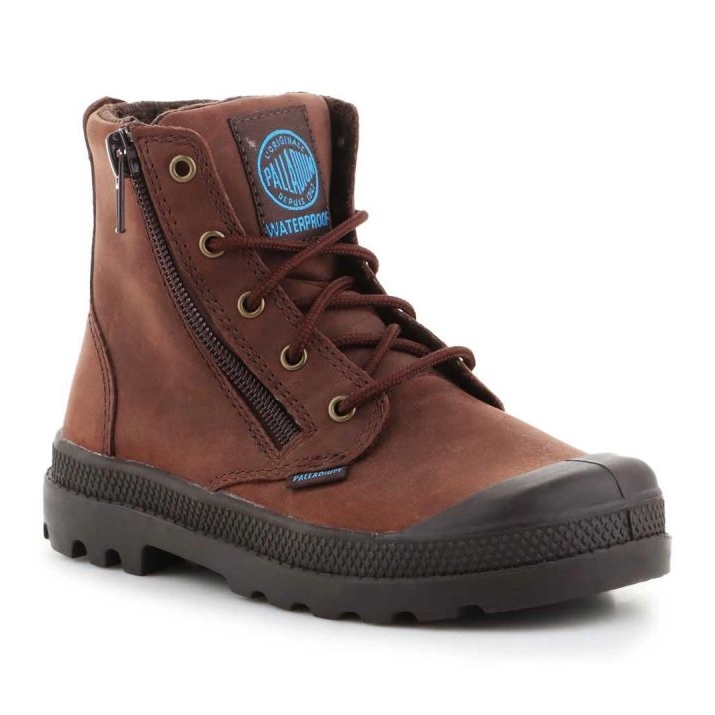 Palladium Pampa Hi Lea Gusset skor 52744-255 brun 1