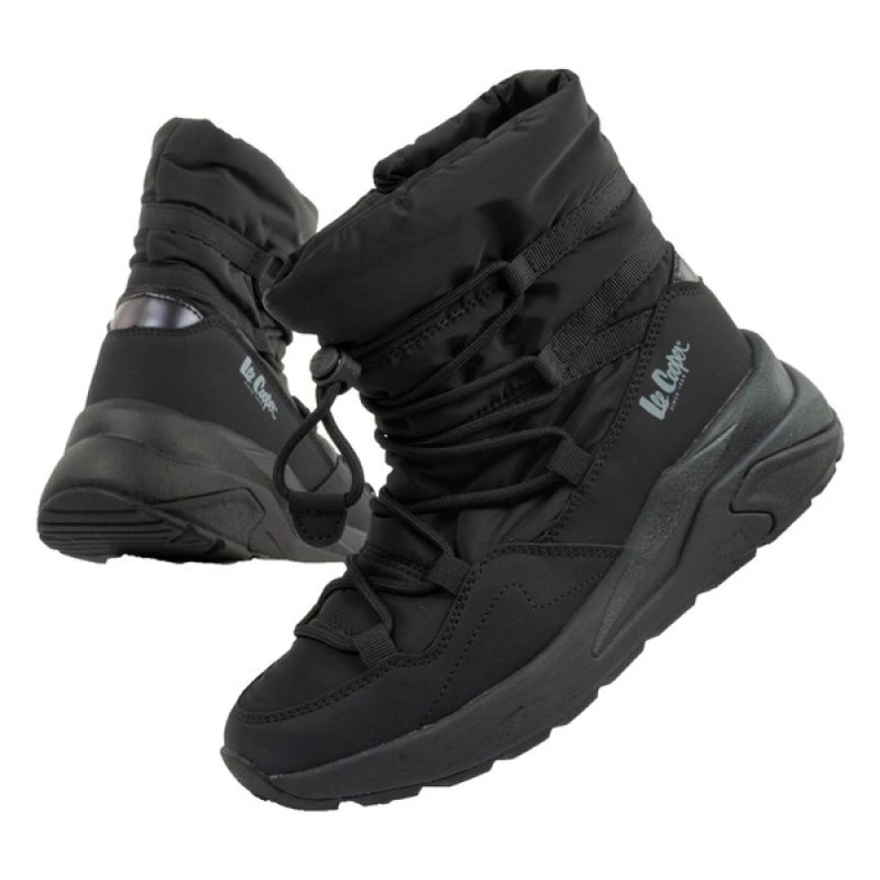 Lee Cooper LCJ-24-47-3156L snökängor för kvinnor, svarta 1