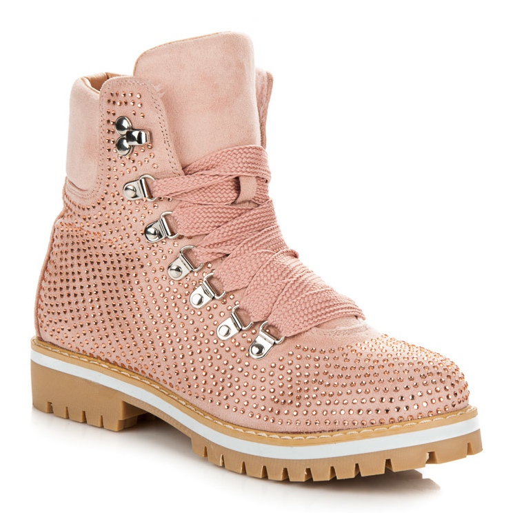 Vices Trappers med breda snören rosa 1