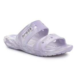 Crocs klassisk marmorerad sandal 207701-5PT flipflops vit 1