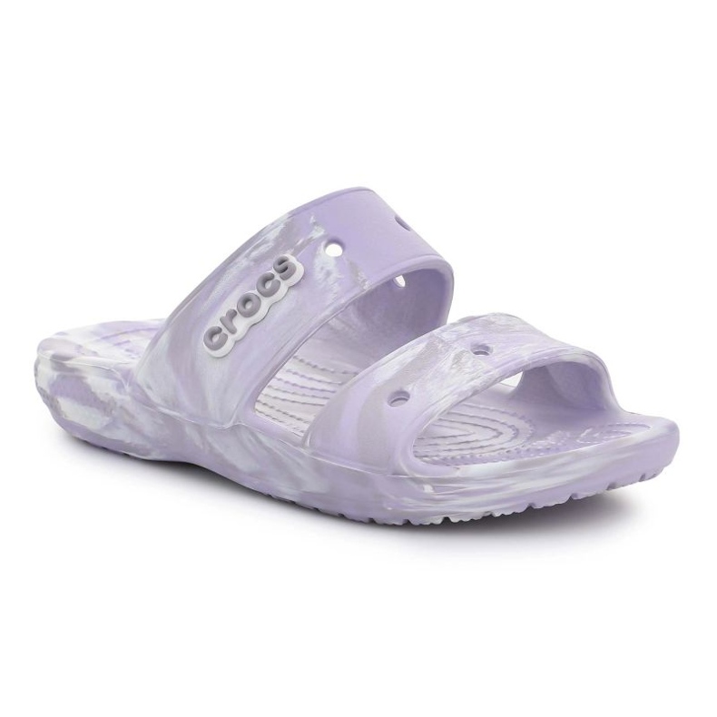 Crocs klassisk marmorerad sandal 207701-5PT flipflops vit 1