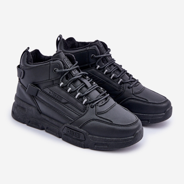 Isolerade sneakers för män Big Star OO174587 HI-POLLY System MID Black svart 1