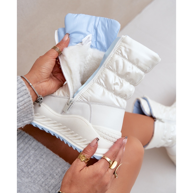 Big Star snöstövlar för kvinnor med päls OO274A396 Vit 2