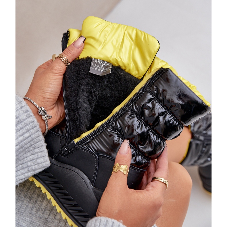 Big Star snöstövlar för kvinnor med päls OO274A395 Svart 2