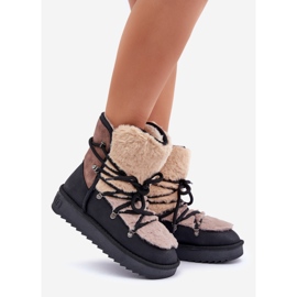 Snöskor för kvinnor med päls D.Franklin DFSH370012 Svart 1