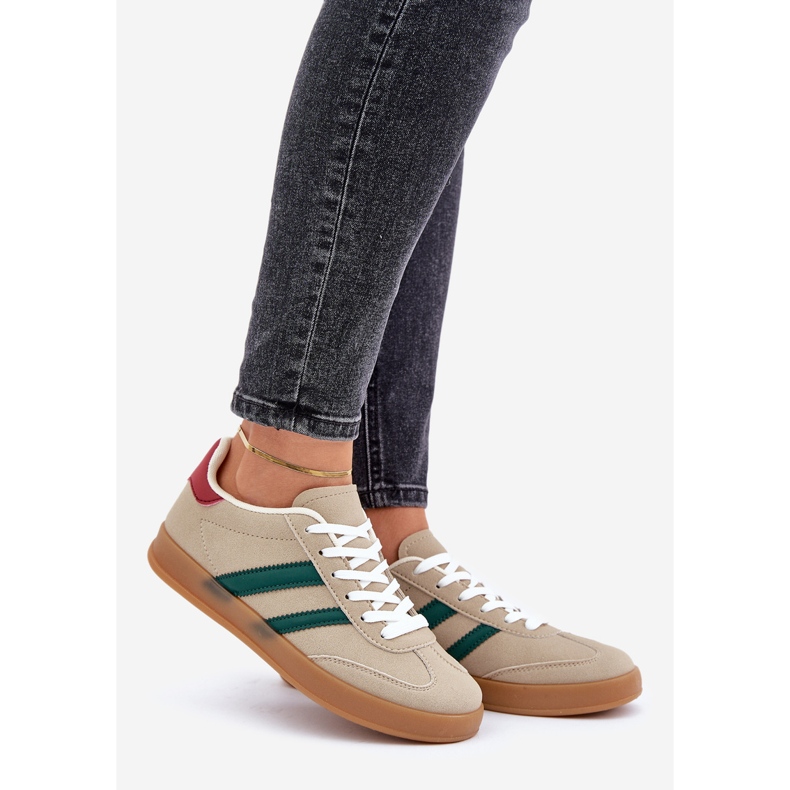 Låga Sneakers för damer, Beige 1