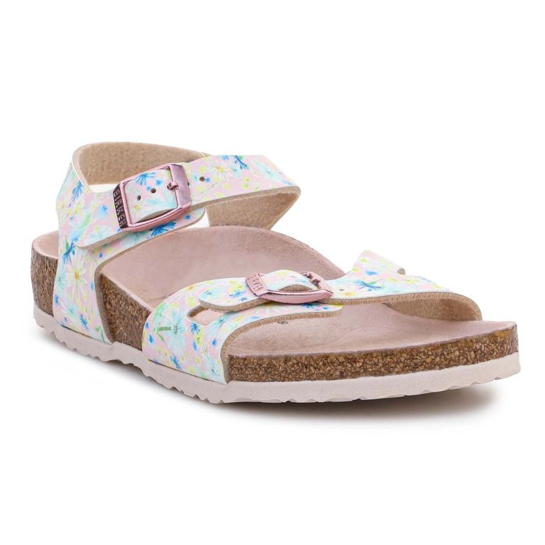 Birkenstock Rio Kids 1022232 Pastellblommiga sandaler rosa 1