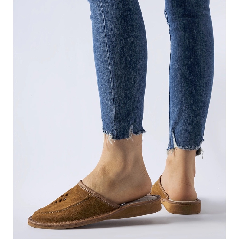 Bruna highlander tofflor för kvinnor 1