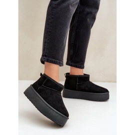 Pälsfodrade snöstövlar för dam TL242, svarta 1