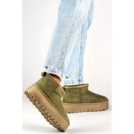 Pälsfodrade snöstövlar 8917-5GR grön 2