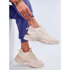 Beige sportskor för kvinnor 1