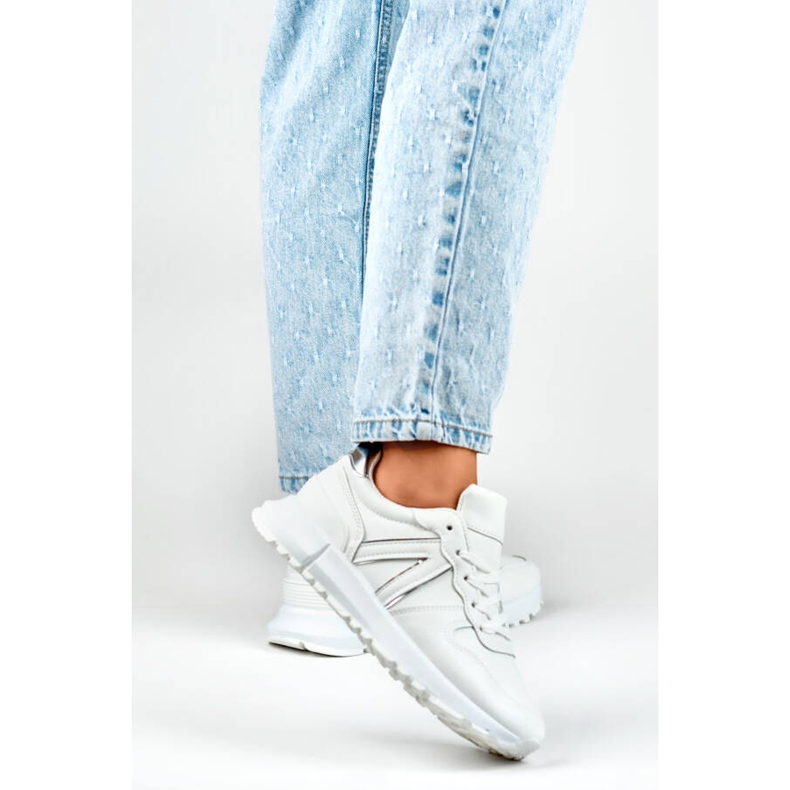 Sportskor dam, vita sneakers, LL66-33W 1