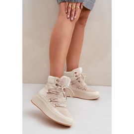 Isolerade snöstövlar för kvinnor MD9944-6 beige 1