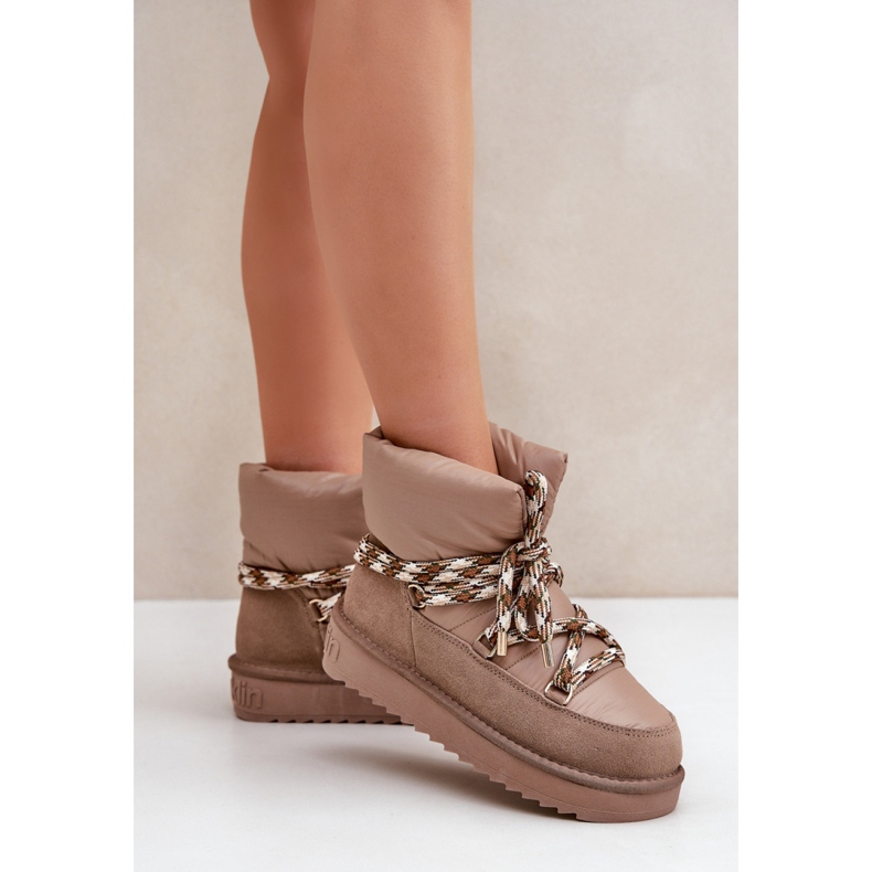 D.Franklin snöstövlar med päls DFSH375003 beige 1