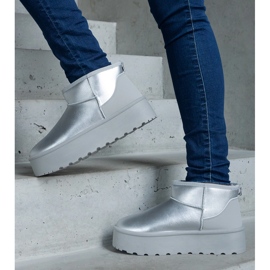 Silver låga snökängor på plattformen silver- 1