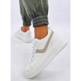 Sneakers Sportskor på plattform, vita 2