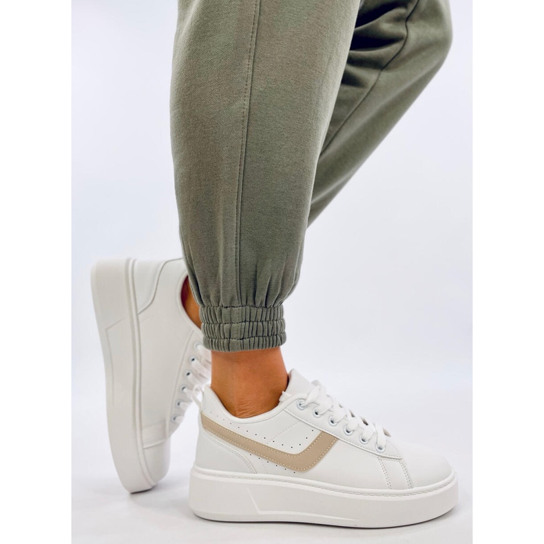 Sneakers Sportskor på plattform, vita 1