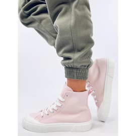 Rosa canvas high-top sneakers 2