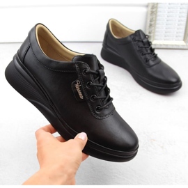 Vinceza W JAN314A svarta läderskor 1