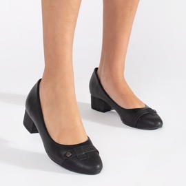 Goodin Svarta dampumps med låg klack 1