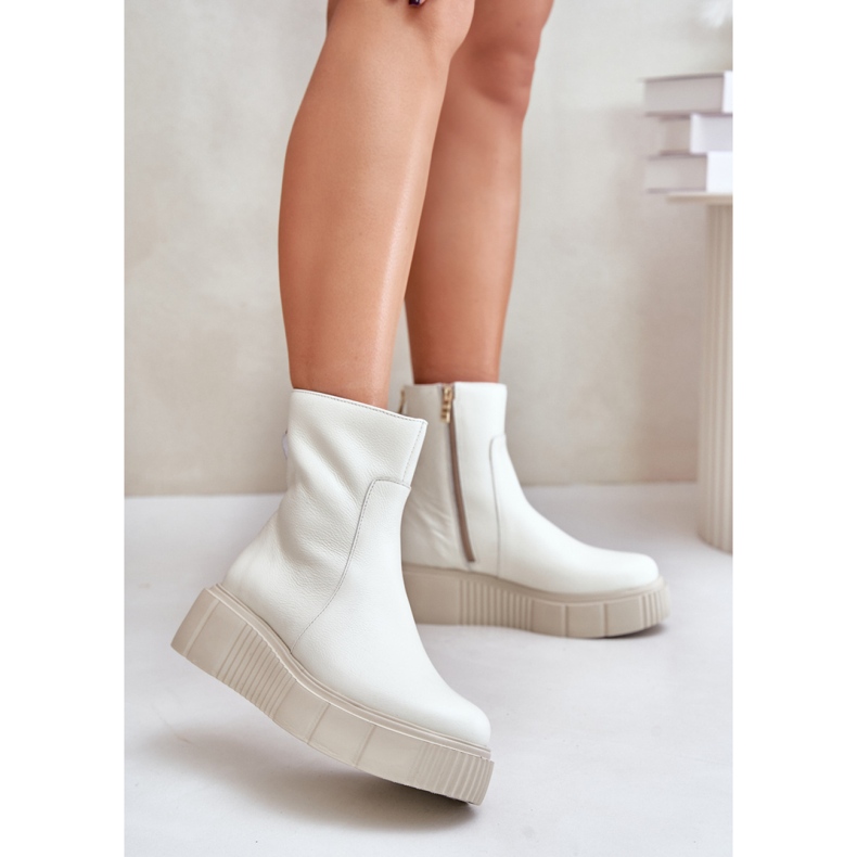 Zazoo Platformstövlar för kvinnor 60369 beige 1