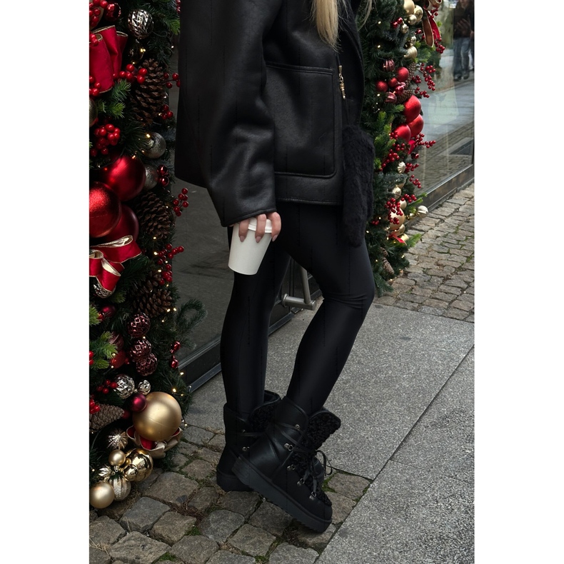 Vattentät plattform Snow Boots Vegan D.Franklin DFSH370004 Svart 2