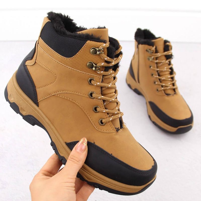 Vanhorn kamel vandringsstövlar beige 1