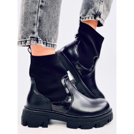 Svarta stövlar med socköverdel 5