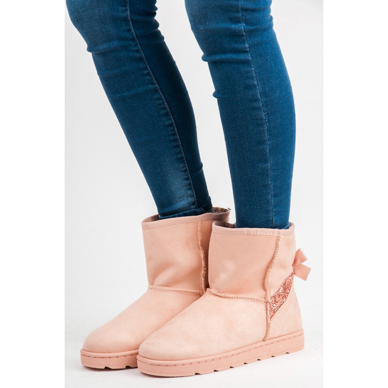 Vices Pälssnöboots med glitter rosa 1