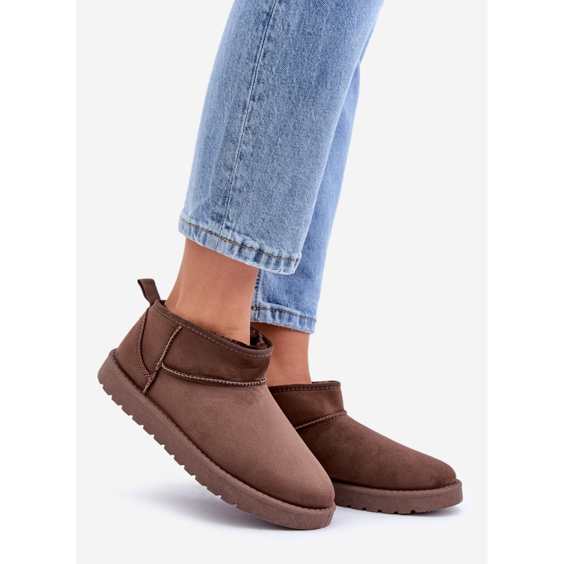 Brun Eco Mocka Låga snöstövlar 1