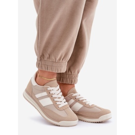 Låga sneakers för kvinnor, beige sneakers 1