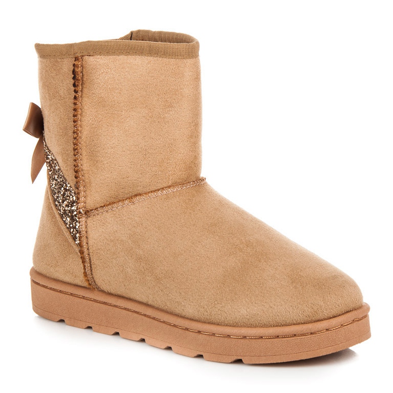 Vices Pälssnöboots med glitter brun 1