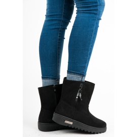 Super Me Snöstövlar som knäpps med dragkedja svart 1