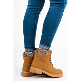 Trappers med glitter brun 1