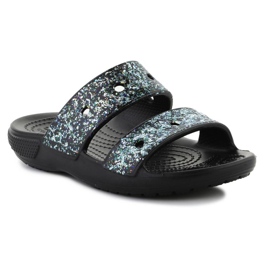 Crocs Classic Glitter Sandal 207788-0C4 flipflops svart 5