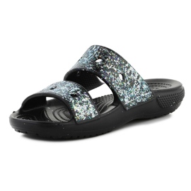 Crocs Classic Glitter Sandal 207788-0C4 flipflops svart 7