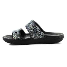 Crocs Classic Glitter Sandal 207788-0C4 flipflops svart 8
