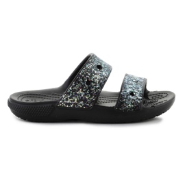 Crocs Classic Glitter Sandal 207788-0C4 flipflops svart 10