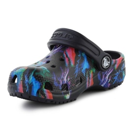 Crocs Classic Dino Clog Jr 208303-4LF tofflor svart 7