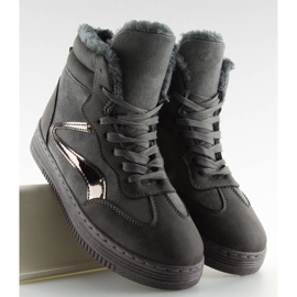 Sneakers isolerade grå BOK-1103 mörkgrå 2