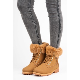 Fångare med päls på ovandelen brun 2