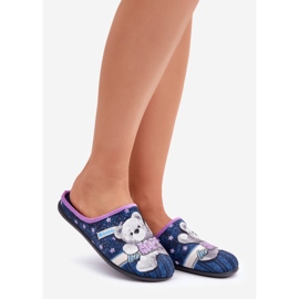 Hemmaskor för kvinnor Tofflor med nalle Inblu GF000025 Marinblå 1