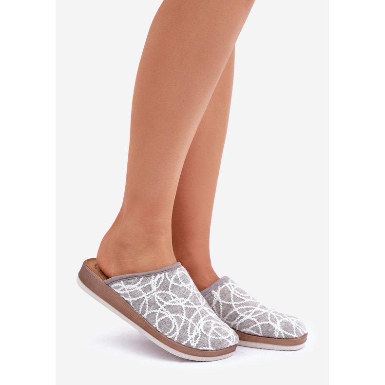 Inblu glänsande tofflor för kvinnor CT000028 Grå 1