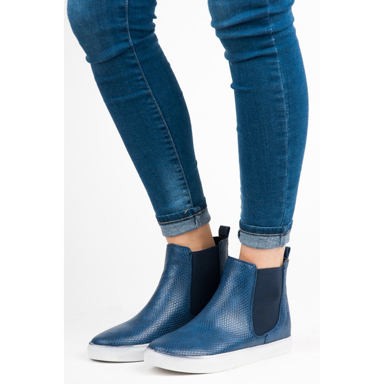 Mckeylor Snake Print Höga Sneakers blå 1