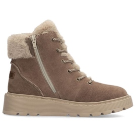 Rieker 70402-24 beige stövletter med päls 5
