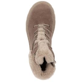 Rieker 70402-24 beige stövletter med päls 10