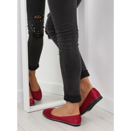 Satin vinröda ballerinor A8621 röd 2