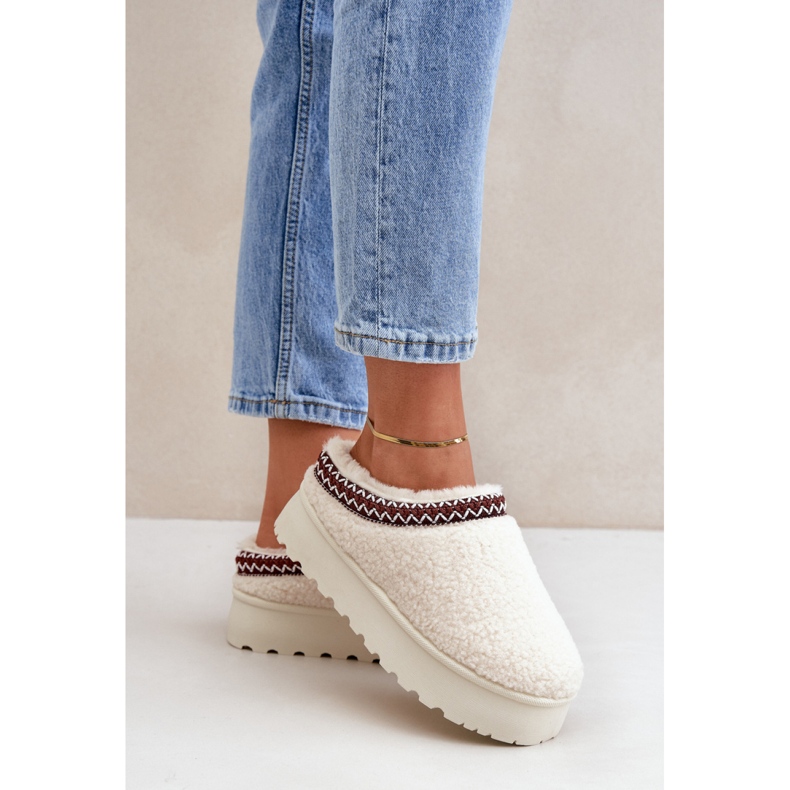 Beige plattformssnöskor för kvinnor 1