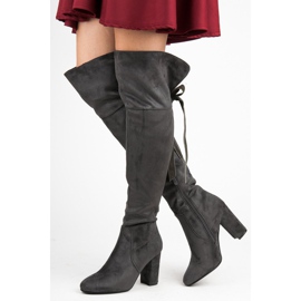 Bestelle Mockamusketörer Med En Rosett grå 1